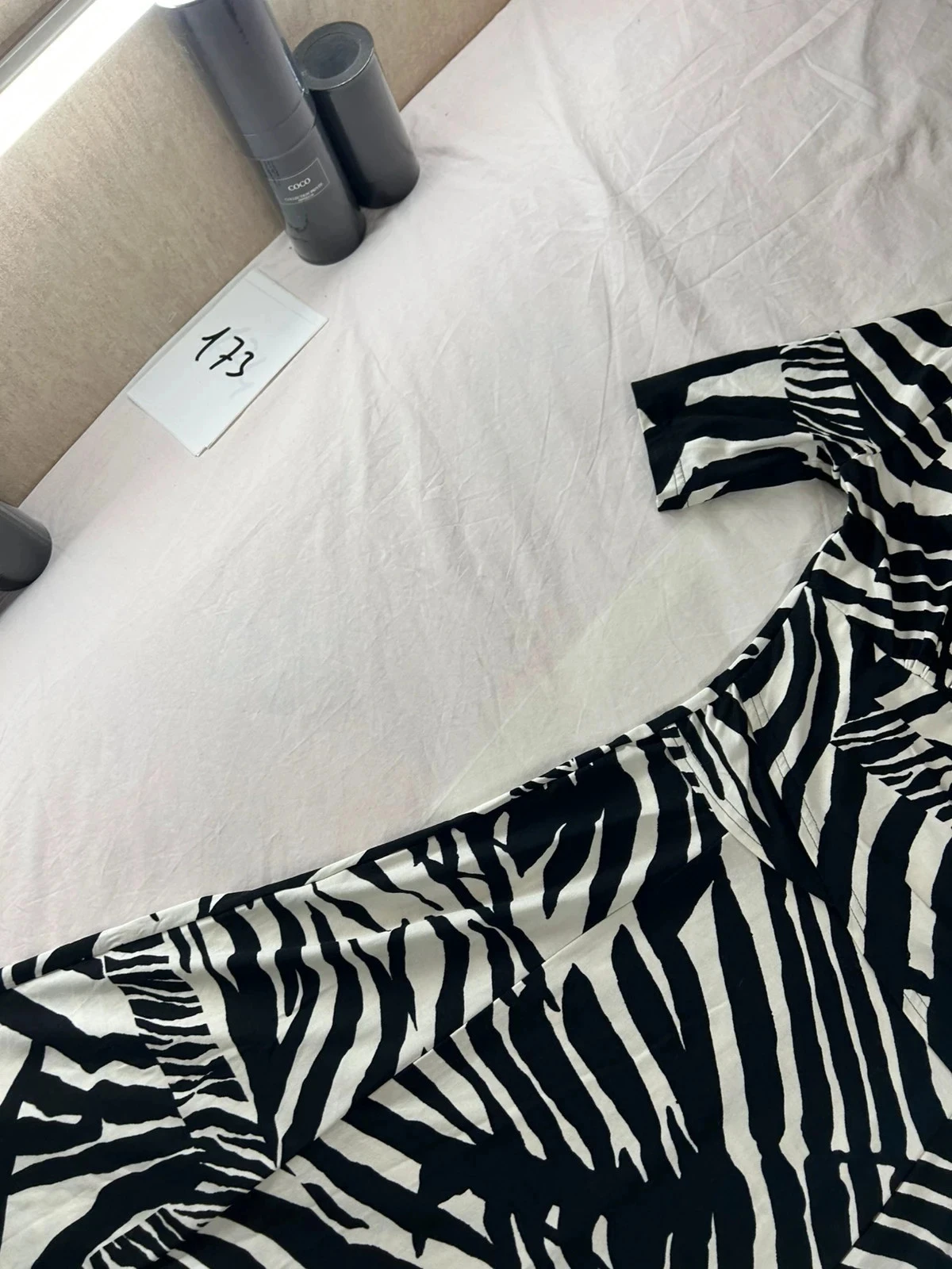 Lange kapalua-jurk van viscose met vintage zebrapatroon – photo 5